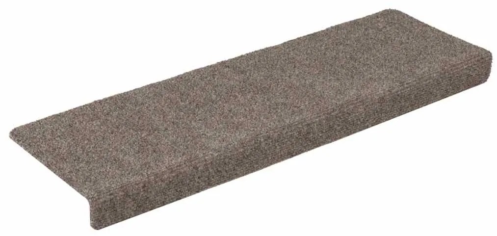 vidaXL Πατάκια Σκαλιών Αυτοκόλλητα 15 τεμ. Μπεζ Ορθογώνια Άκρη 65x21x4 εκ.