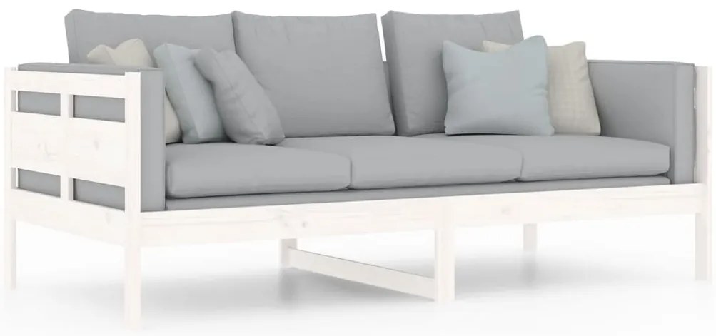 vidaXL Καναπές Κρεβάτι Λευκός 90 x 190 εκ. από Μασίφ Ξύλο Πεύκου