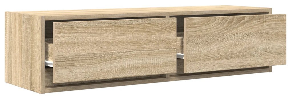 vidaXL Κομοδίνο ΤV Σομιέ Καρυδιά 100x31x25,5 εκ. Επεξεργασμένου Ξύλου
