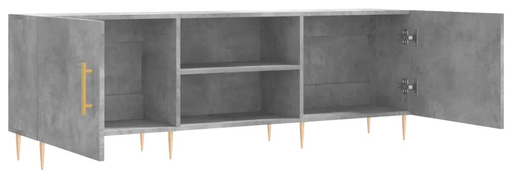 vidaXL Έπιπλο Τηλεόρασης Γκρι Σκυροδέματος 150x30x50 εκ. Επεξ. Ξύλο