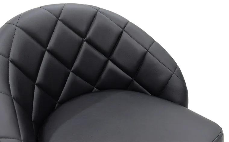 Σκαμπό μπαρ Balina pakoworld πτυσσόμενο μαύρο pu-μέταλλο χρωμίου 52x53x109εκ | Συσκευασία 2 τμχ