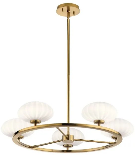 Πολυέλαιος Κρεμαστό Φωτιστικό 5xG9 IP44 Pim Quintiesse Elstead Lighting-QN-PIM5-FXG-Χρυσό QN-PIM5-FXG