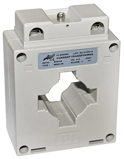 Adeleq Μετασχηματιστής Εντάσεως Μπάρας Φ40 220V 600-5Α 11-940600