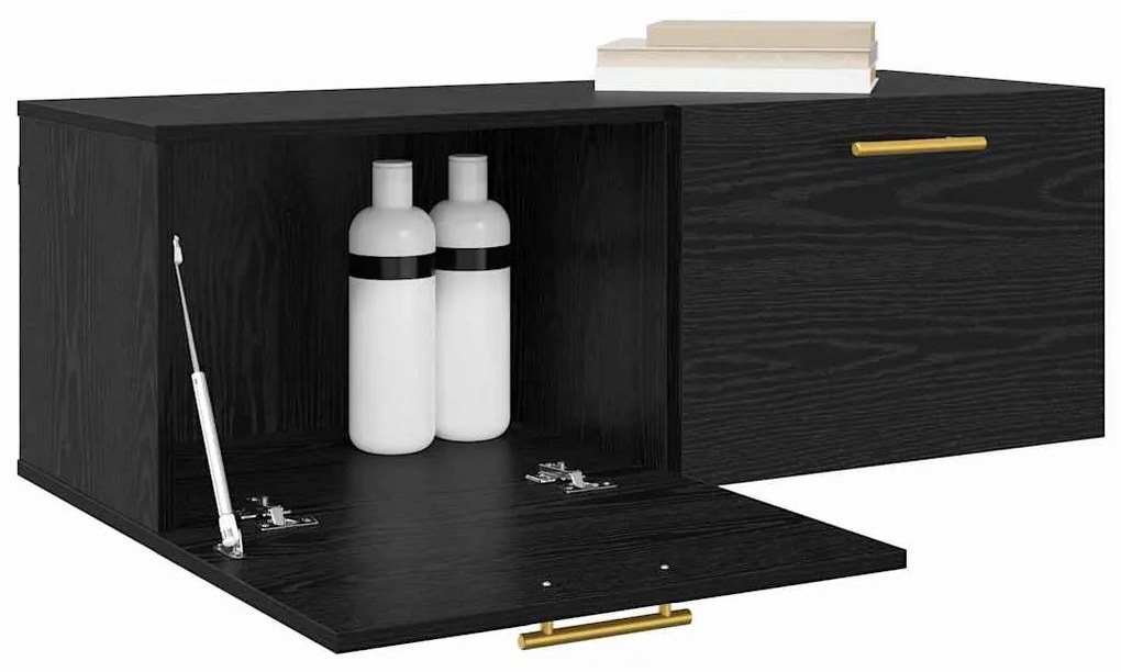 vidaXL Ντουλάπα Τοίχου Επιτοίχιο Μαύρη δρυς 100 x 36.5 x 35 cm