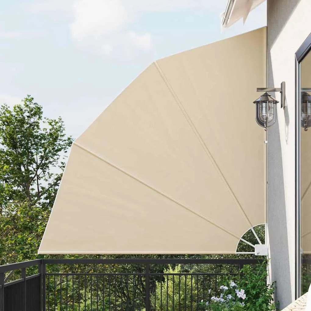 vidaXL Αδιάφανο σκίαστρο μπαλκονιού Μπεζ 210 x 210 cm ύφασμα