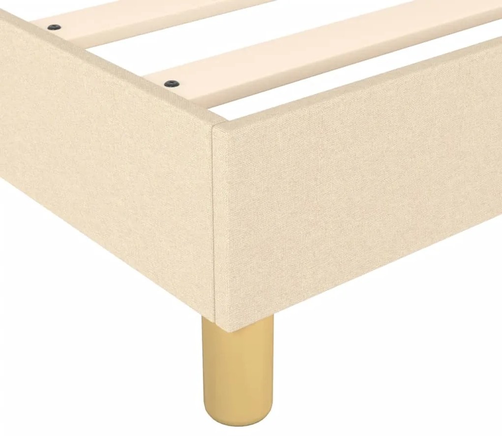 vidaXL Πλαίσιο κρεβατιού χωρίς στρώμα Κρέμα 80x200 cm Ύφασμα