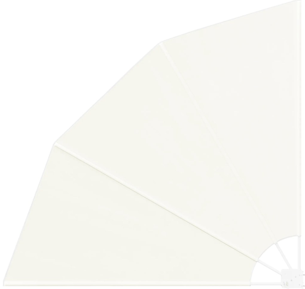 vidaXL Αδιάφανο σκίαστρο μπαλκονιού Κρεμ 160 x 160 cm ύφασμα