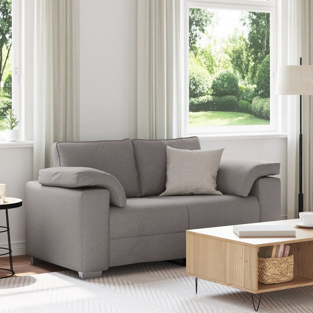 vidaXL Καναπές Taupe 160 x 77 x 82 εκ ύφασμα