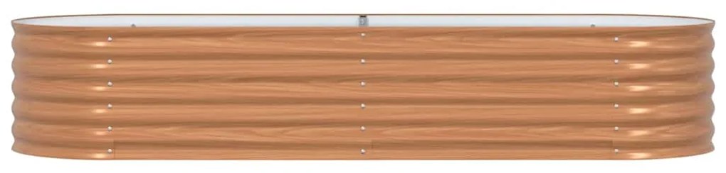 vidaXL Υπερυψωμένη Ζαρντινιέρα Καφέ 240 x 80 x 44 cm Ατσάλι
