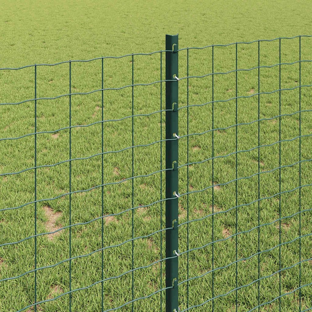 vidaXL Πό posts φράχτη 22 pcs Πράσινο 140 cm Ατσάλι