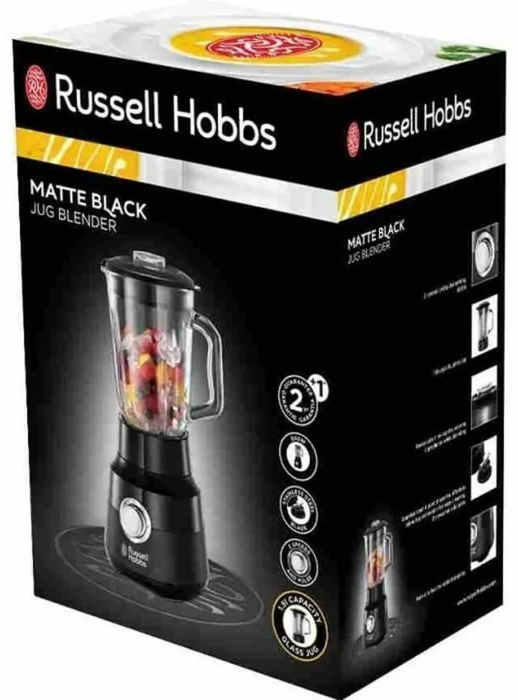 Μπλέντερ Κύπελλο Russell Hobbs Matte Black 24722-56 650 W 1,5 L Μαύρο