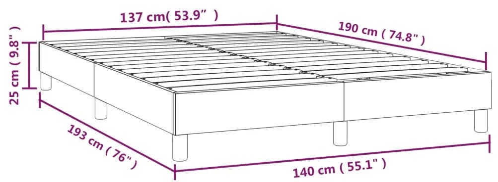 Πλαίσιο Κρεβατιού Καπουτσίνο 140x190 εκ. από Συνθετικό Δέρμα - Καφέ