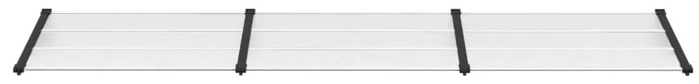 vidaXL Στέγαστρο Πόρτας Μαύρο & Διαφανές 358,5x90 εκ από Πολυκαρβονικό