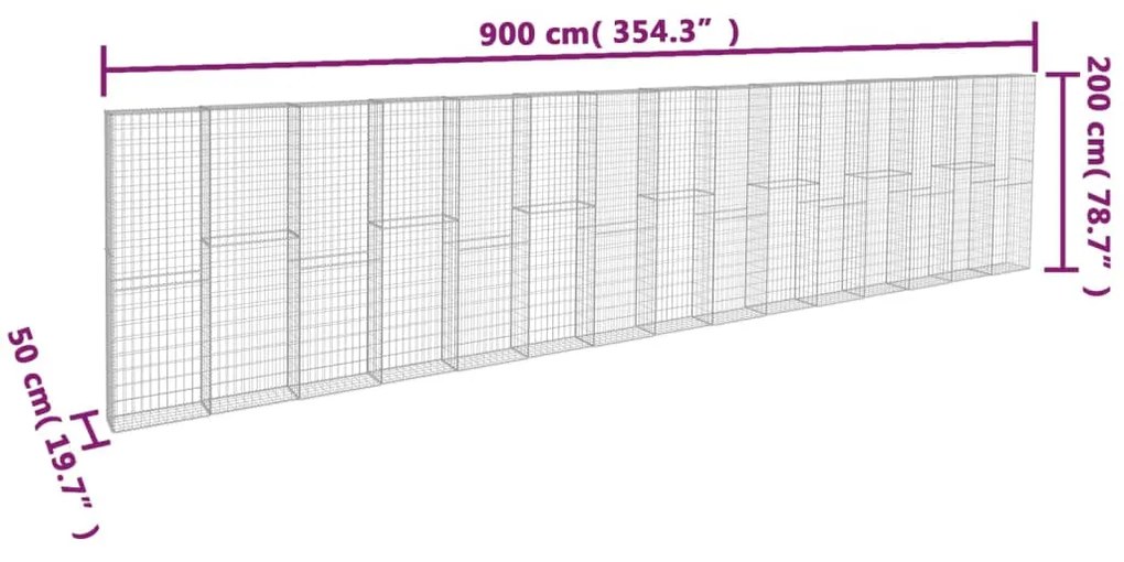 ΣΥΡΜΑΤΟΚΙΒΩΤΙΟ ΤΟΙΧΟΣ 900X50X200 ΕΚ. ΓΑΛΒΑΝ.ΧΑΛΥΒΑΣ + ΚΑΛΥΜΜΑΤΑ 144916