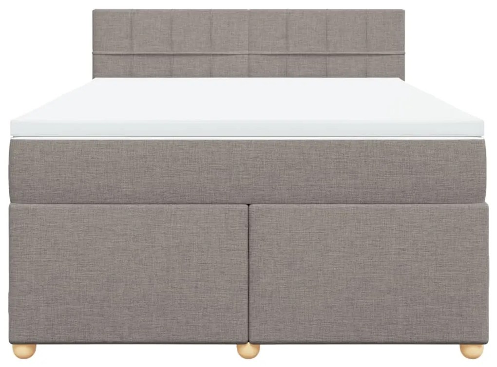 ΚΡΕΒΑΤΙ BOXSPRING ΜΕ ΣΤΡΩΜΑ TAUPE 140X200 ΕΚ. ΥΦΑΣΜΑΤΙΝΟ 3289007