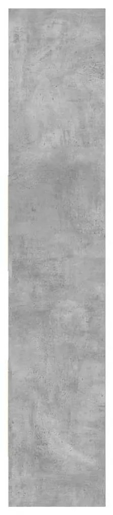 vidaXL Βιβλιοθήκη Γκρι Σκυροδέματος 60 x 35 x 180 εκ. από Επεξ. Ξύλο