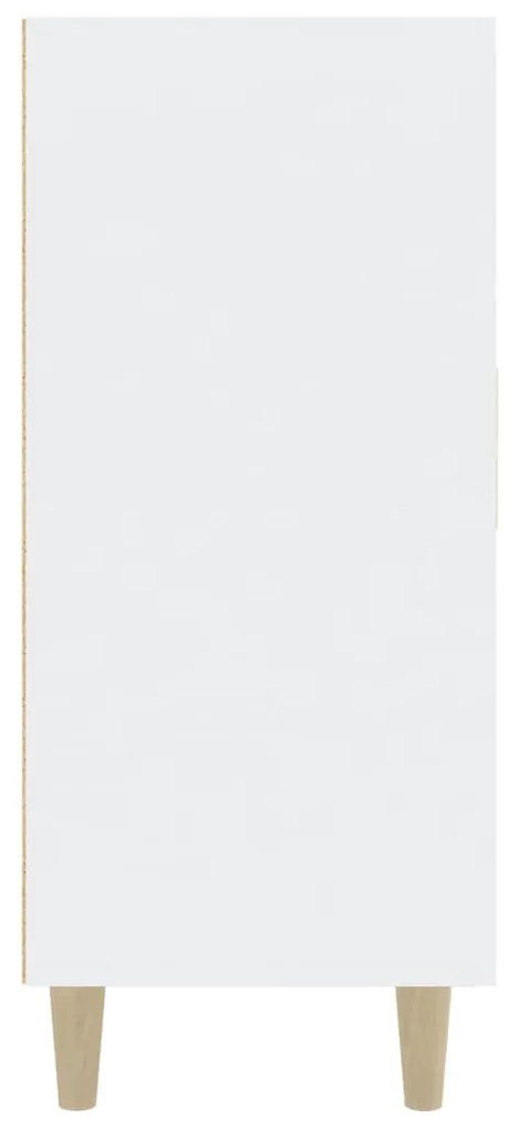 vidaXL Μπουφές Λευκός 90 x 34 x 80 εκ. από Επεξεργασμένο Ξύλο