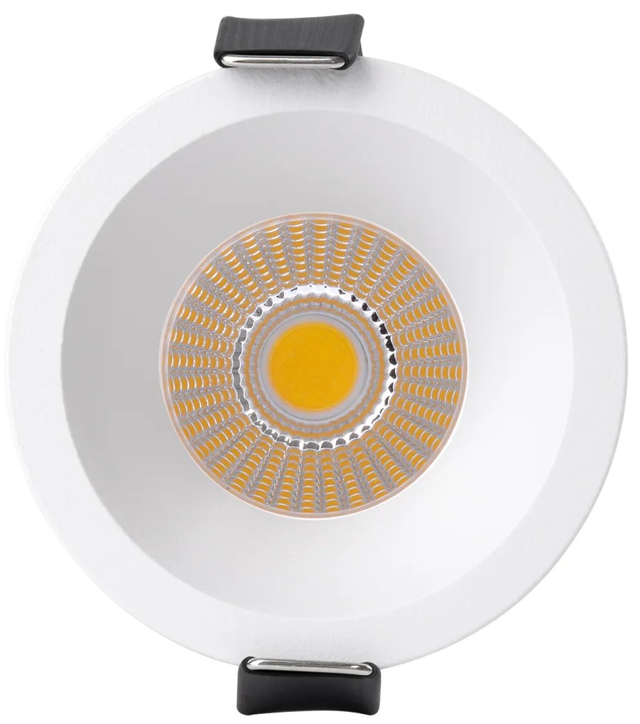 GloboStar® MICRO-B 60242 Χωνευτό LED Spot Downlight TrimLess Φ6cm 7W 910lm 38° AC 220-240V IP20 Φ6 x Υ7.8cm - Στρόγγυλο - Λευκό - Φυσικό Λευκό 4500K - Bridgelux COB - 5 Years Warranty