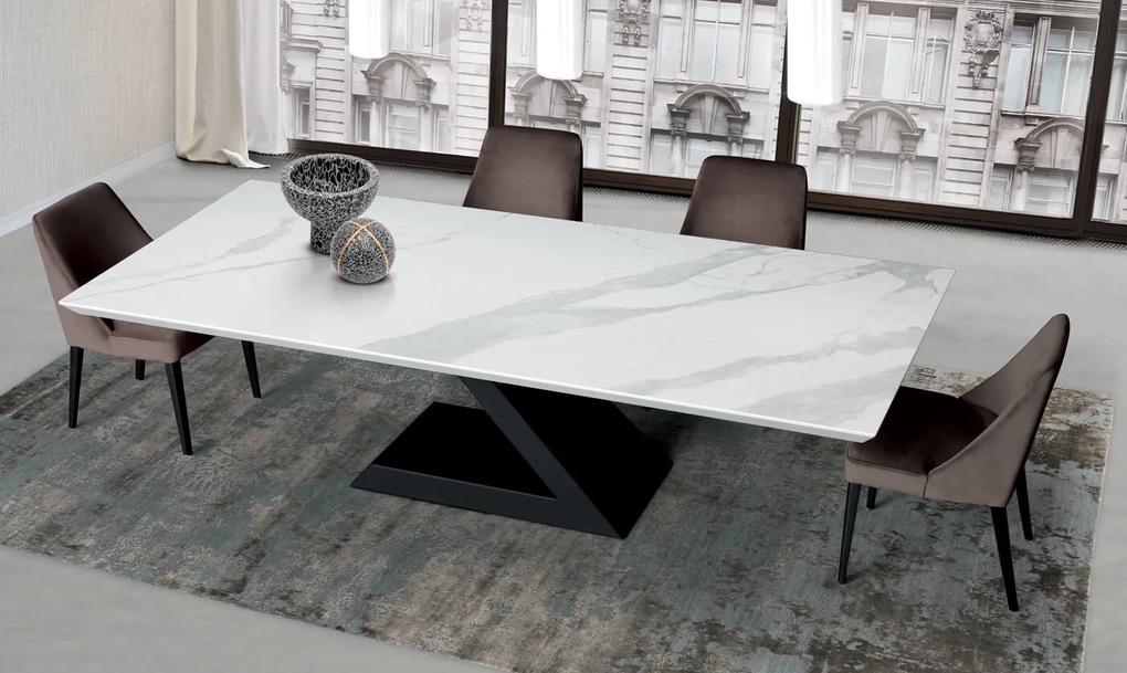 Τραπέζι Zagor Fixed 200x100x76 - Ceramic white Statuario