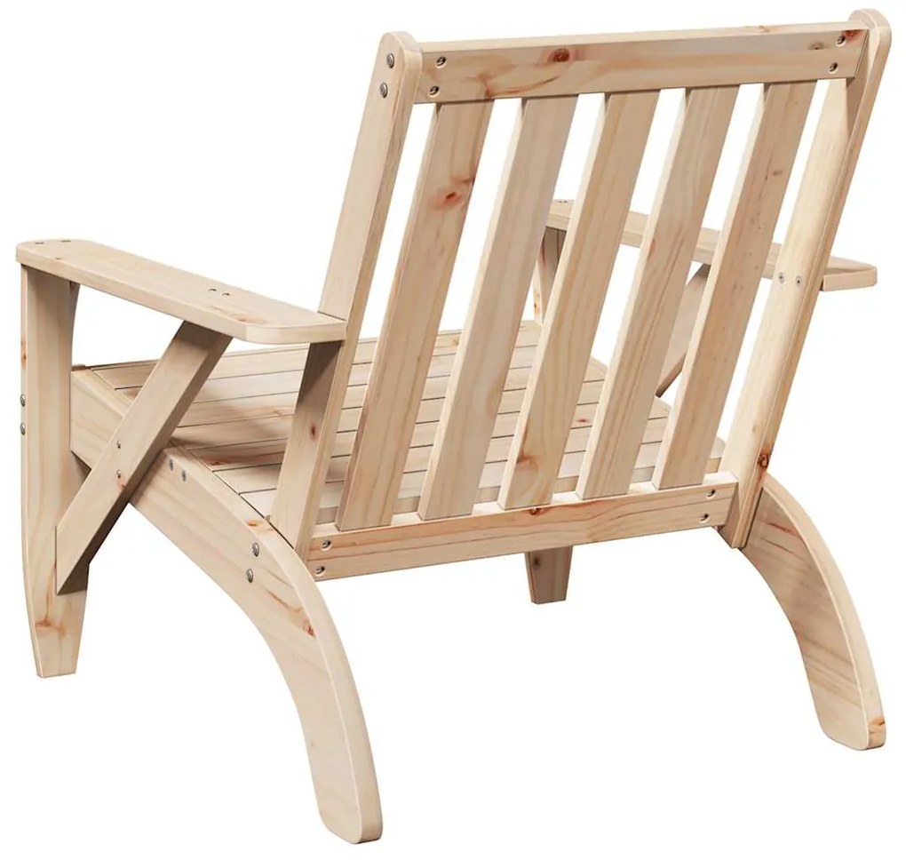 Καρέκλα κήπου Adirondack 75x77x77 cm Στερεό ξύλο πεύκο - Καφέ