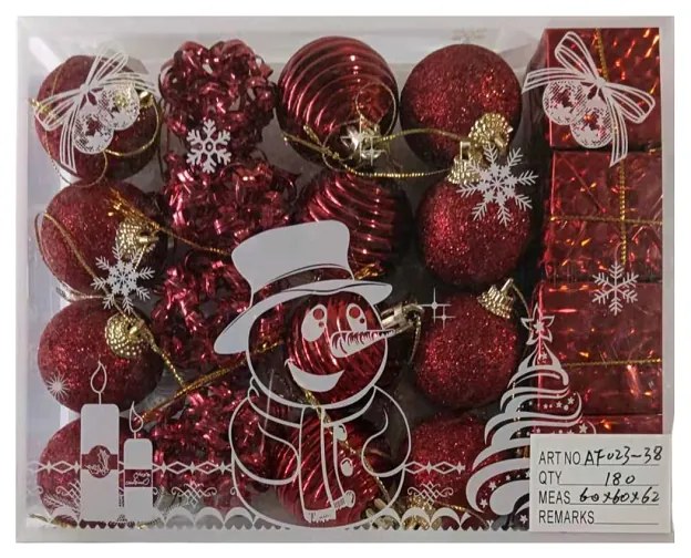 Σετ Χριστουγεννιάτικα στολίδια - 4cm - 20pcs - 023384-023384
