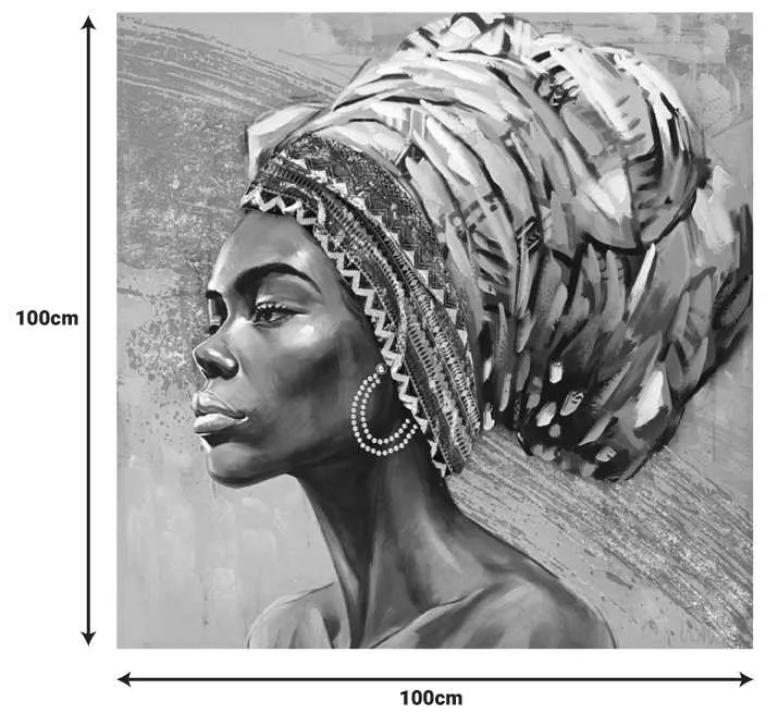 Πίνακας σε καμβά Africana I Inart 100x3x100εκ
