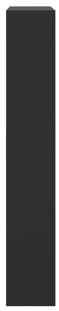 vidaXL Παπουτσοθήκη Μαύρη 80x21x125,5 εκ. από Επεξεργασμένο Ξύλο