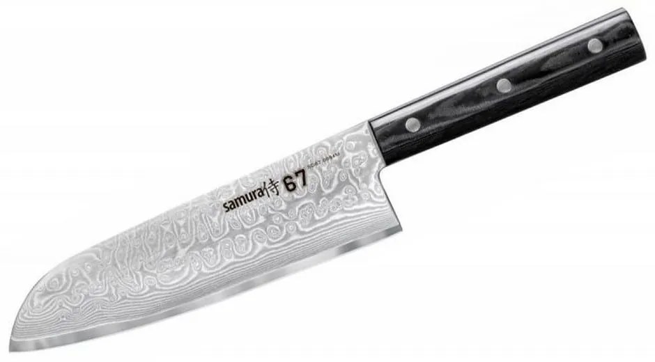 Μαχαίρι Santoku Damascus SD67-0094M 67 18cm Black Samura Ανοξείδωτο Ατσάλι