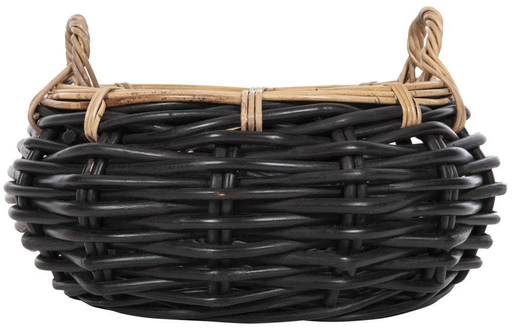 ΚΑΛΑΘΙ ΔΑΠΕΔΟΥ POTTS HM4378 ΜΑΥΡO&amp;ΦΥΣΙΚΟ ΧΡΩΜΑ- CL RATTAN Φ62x36Yεκ.