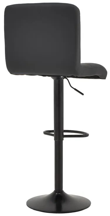 Σκαμπό μπαρ Remina πτυσσόμενο μαύρο pu-βάση μαύρο μέταλλο 44x44x112εκ 2αδα 44x44x112 εκ.