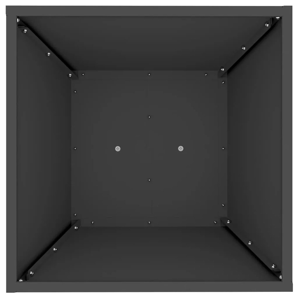 vidaXL Κάθετος Κήπος Πηλού Μαύρη Γλάστρα 40x40x100 εκ, Χάλυβας