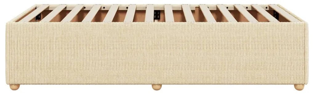 vidaXL Σκελετός Κρεβατιού Χωρίς Στρώμα Κρεμ 100 x 200 εκ. Υφασμάτινο