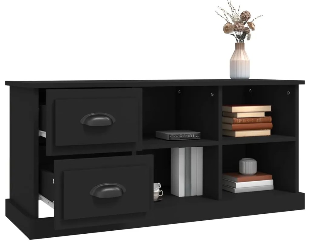 vidaXL Έπιπλο Τηλεόρασης Μαύρο 102x35,5x47,5 εκ. Επεξεργασμένο Ξύλο