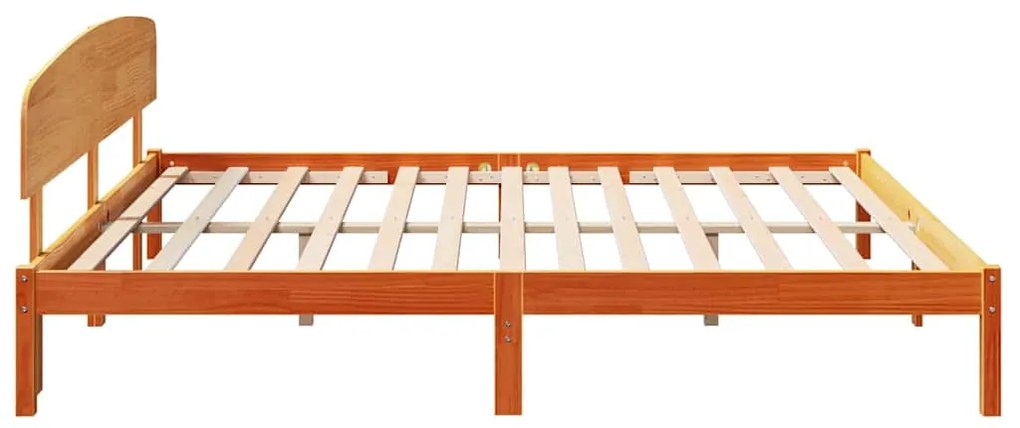 vidaXL Σκελετός Κρεβατιού Καφέ 180 x 200 cm Μασίφ ξύλο πεύκου