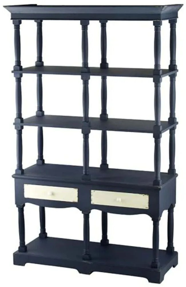 Ραφιέρα Δαπέδου Gerald 88634-BLUE 129,5x49,5x207cm Dark Blue-Beige