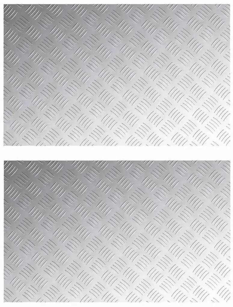 vidaXL Σκαλοπάτι Ορθογώνιος 2 pcs Ασημί 80 x 50 cm Αλουμίνιο