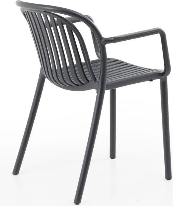 Πολυθρόνα Choho pp σε μαύρη απόχρωση 57x50x77