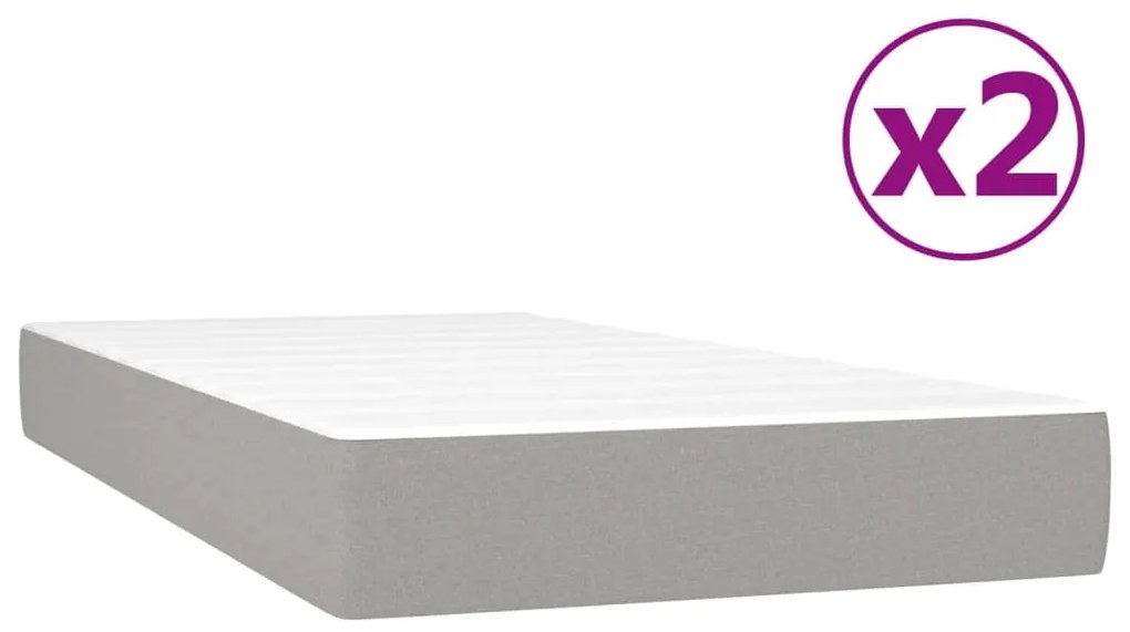 ΚΡΕΒΑΤΙ BOXSPRING ΜΕ ΣΤΡΩΜΑ ΑΝΟΙΧΤΟ ΓΚΡΙ 200X200 ΕΚ. ΥΦΑΣΜΑΤΙΝΟ 3144546