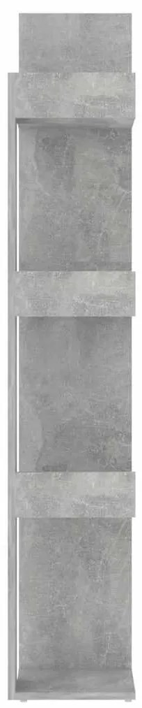 vidaXL Βιβλιοθήκη Γκρι Σκυροδέματος 86x25,5x140 εκ. από Επεξ. Ξύλο