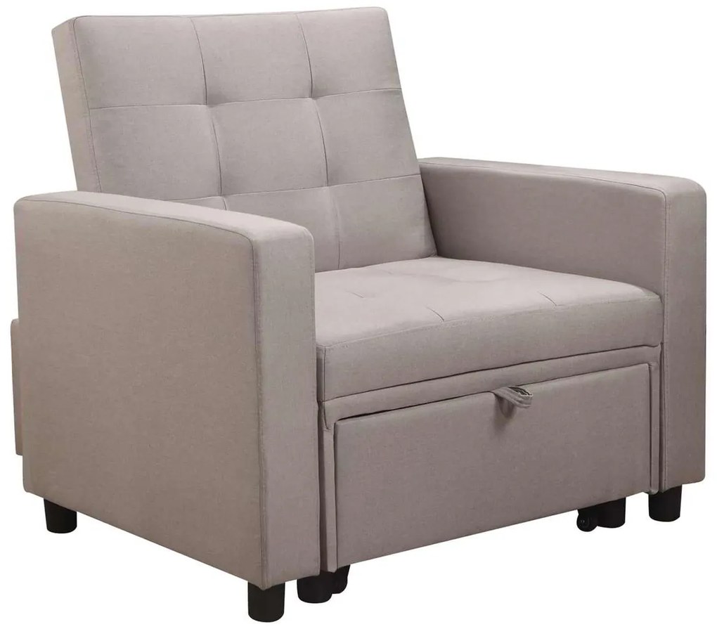 Πολυθρόνα Κρεβάτι IMOLA Ύφασμα Cappuccino 100x102x92(Κρεβ.75x180x44)cm