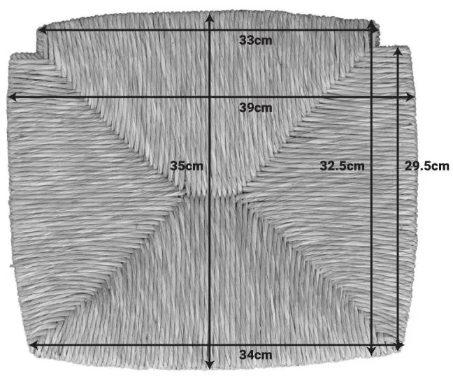 Ψάθα για ξύλινη καρέκλα Charchie φυσικό 39x33x3εκ 39x2x35 εκ.