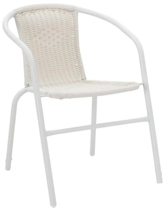 Σετ κήπου Τραπεζαρία Albero - Obbi σετ 3 τεμ. πτυσσόμενο μέταλλο λευκό Φ60x70 εκ. 60x60x70 εκ.