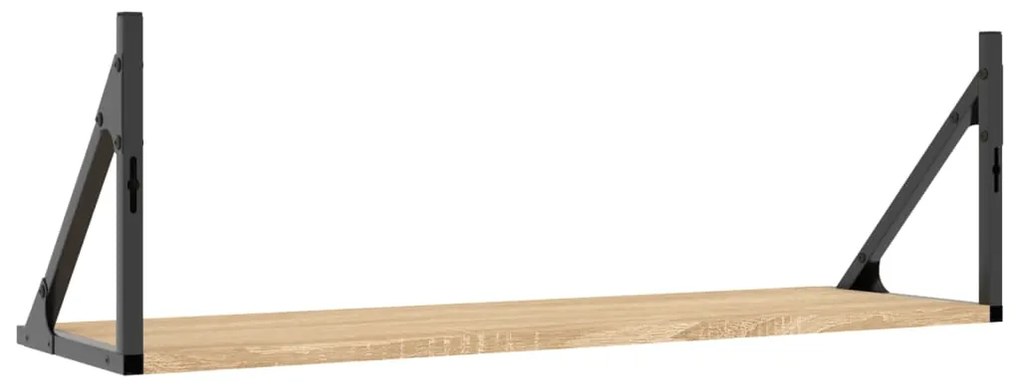 vidaXL Ράφια Τοίχου 2 τεμ. Sonoma Δρυς 80x25x25,5 εκ. από Τεχνητό Ξύλο