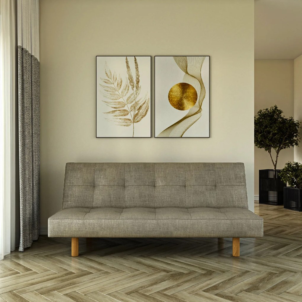 ΚΑΝΑΠΕΣ ΚΡΕΒΑΤΙ HERMES ΤΡΙΘΕΣΙΟΣ ΜΠΕΖ 180X95X82CM