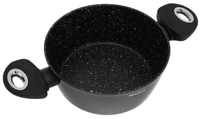 Σετ κατσαρόλες και τηγάνια Klausberg KB 7322, 15 τεμαχίων, Θερμοζεύγος, Οπή έκχυσης, Επαγωγή, Μαύρο
