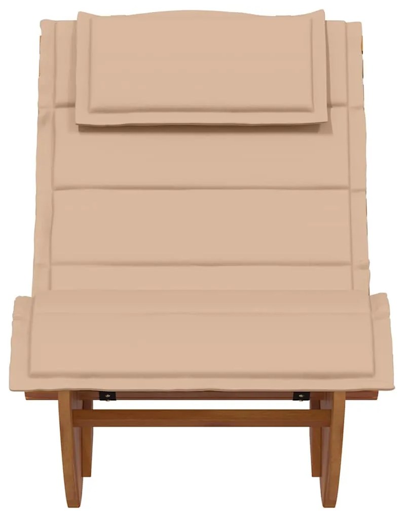 vidaXL Ξαπλώστρα 2 pcs Καφέ 60 x 154 x 74εκ Μασίφ ξύλο ακακίας