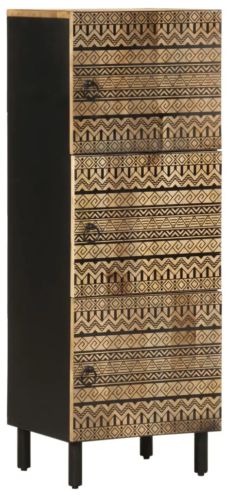 Ψηλός Μπουφές 40x33,5x110 εκ. από Ακατέργαστο Ξύλο Μάνγκο