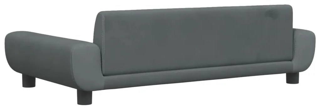 vidaXL Καναπές Παιδικός Σκούρο Γκρι 100 x 54 x 33 εκ. από Βελούδο