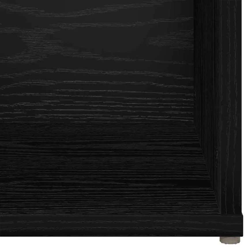vidaXL Σετ επίπλου τηλεόρασης 2 pcs Μαύρη Οξυά Επεξεργασμένο ξύλο