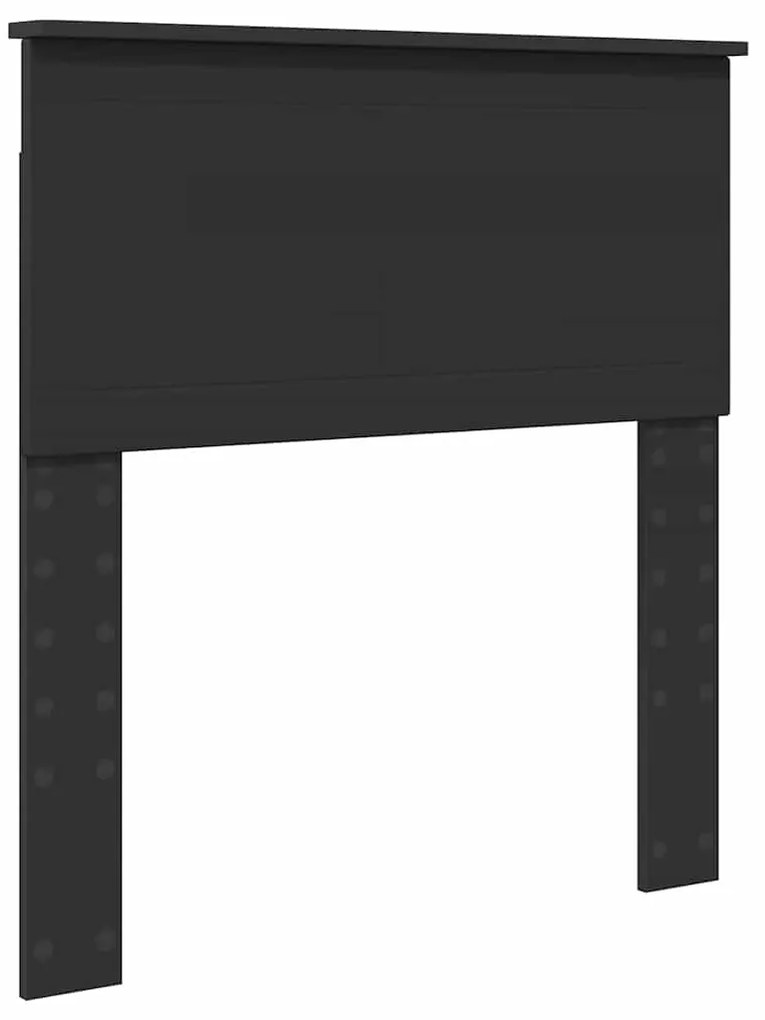 vidaXL Κεφαλάρι με κεφαλάρι Μαύρη Οξυά 80 cm Επεξεργασμένο ξύλο